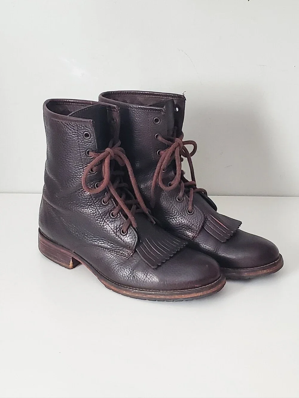 Wolverine Women's Leather Rosie Packer Style Brown Boots Size 9.5
